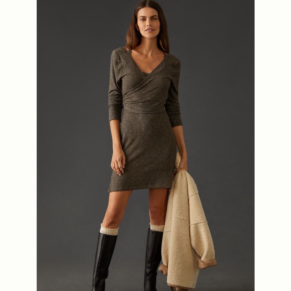 Set! Anthropologie Two-Piece Wrap Top and Dress Set Sz XL